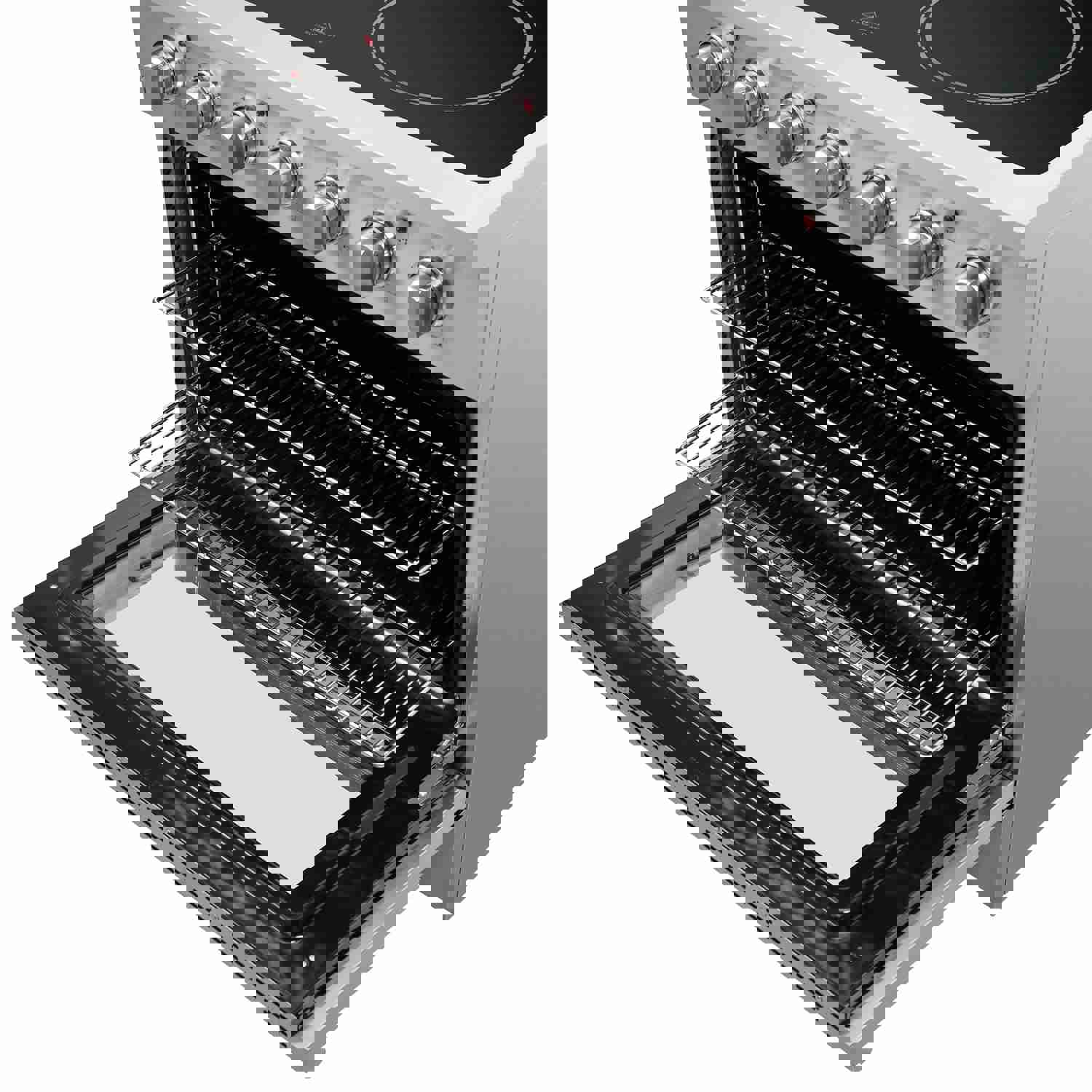 Forno 2-Piece Luxury Appliance Package - 36-Inch Electric Range and Pro-Style Refrigerator & Freezer