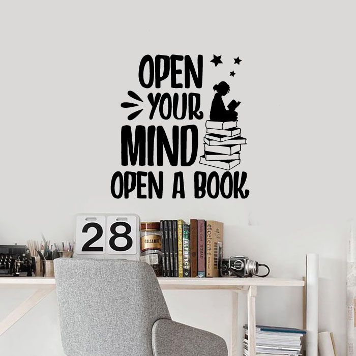 Inspirational Quote Vinyl Wall Sticker Decal - Open Your Mind