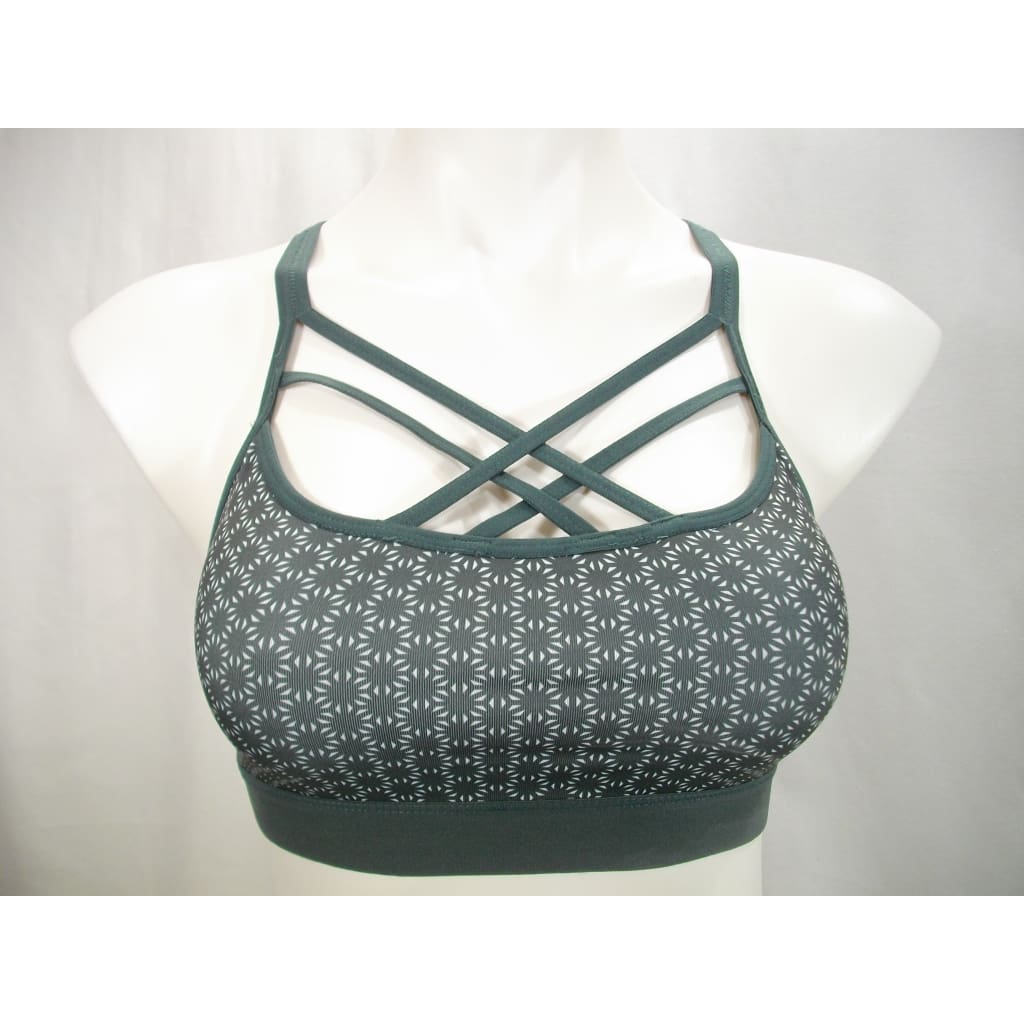 Champion N9687 C9 Strappy Front Cami Wire Free Sports Bra - SMALL Deep Pine Green