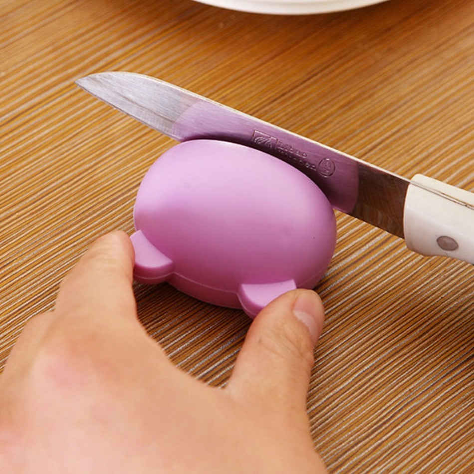 1pc Multifunction Cartoon Design Stable Mini Knife Sharpener Kitchen Tools