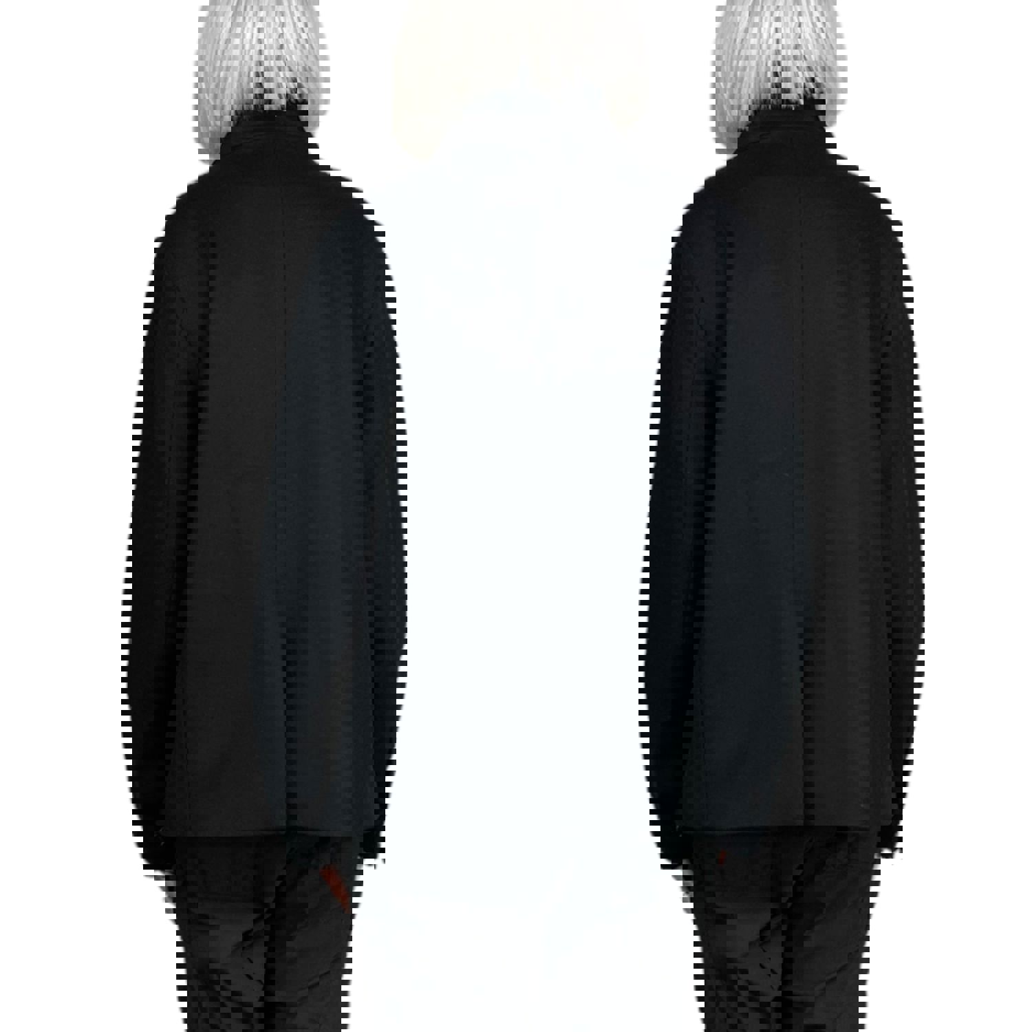 Unisex Double-Breasted Wool Blazer with Stand-Up Collar