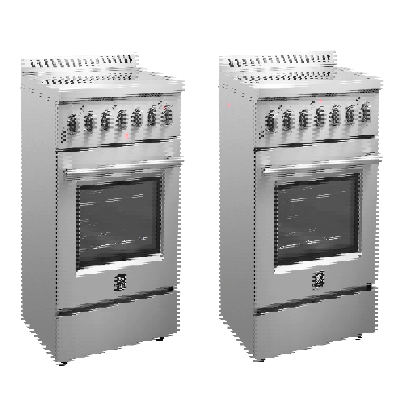 Forno 2-Piece Luxury Appliance Package - 36-Inch Electric Range and Pro-Style Refrigerator & Freezer