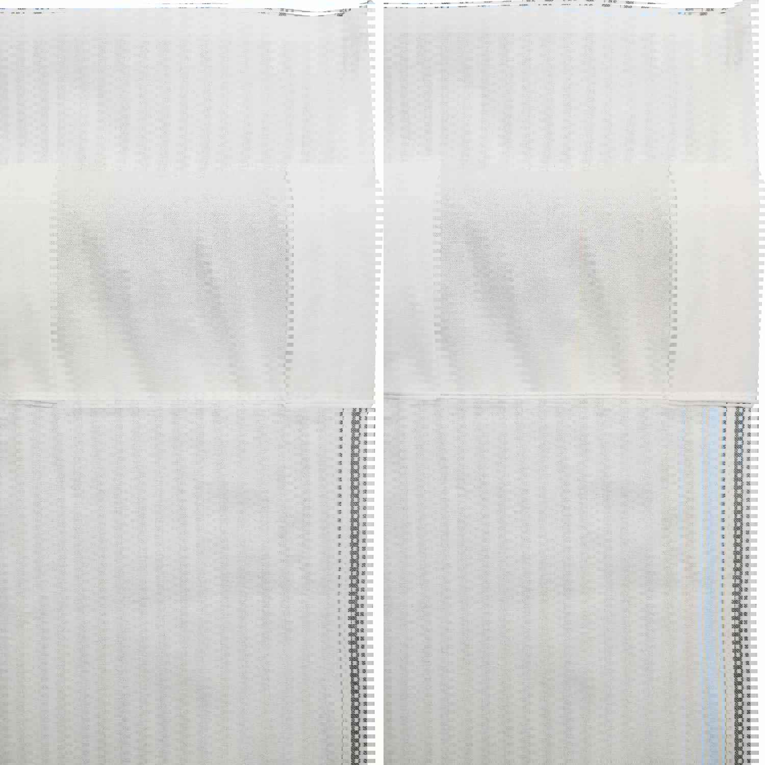 Sawyer Mill Blue Ticking Stripe Swag Set of 2 - 36x36x16