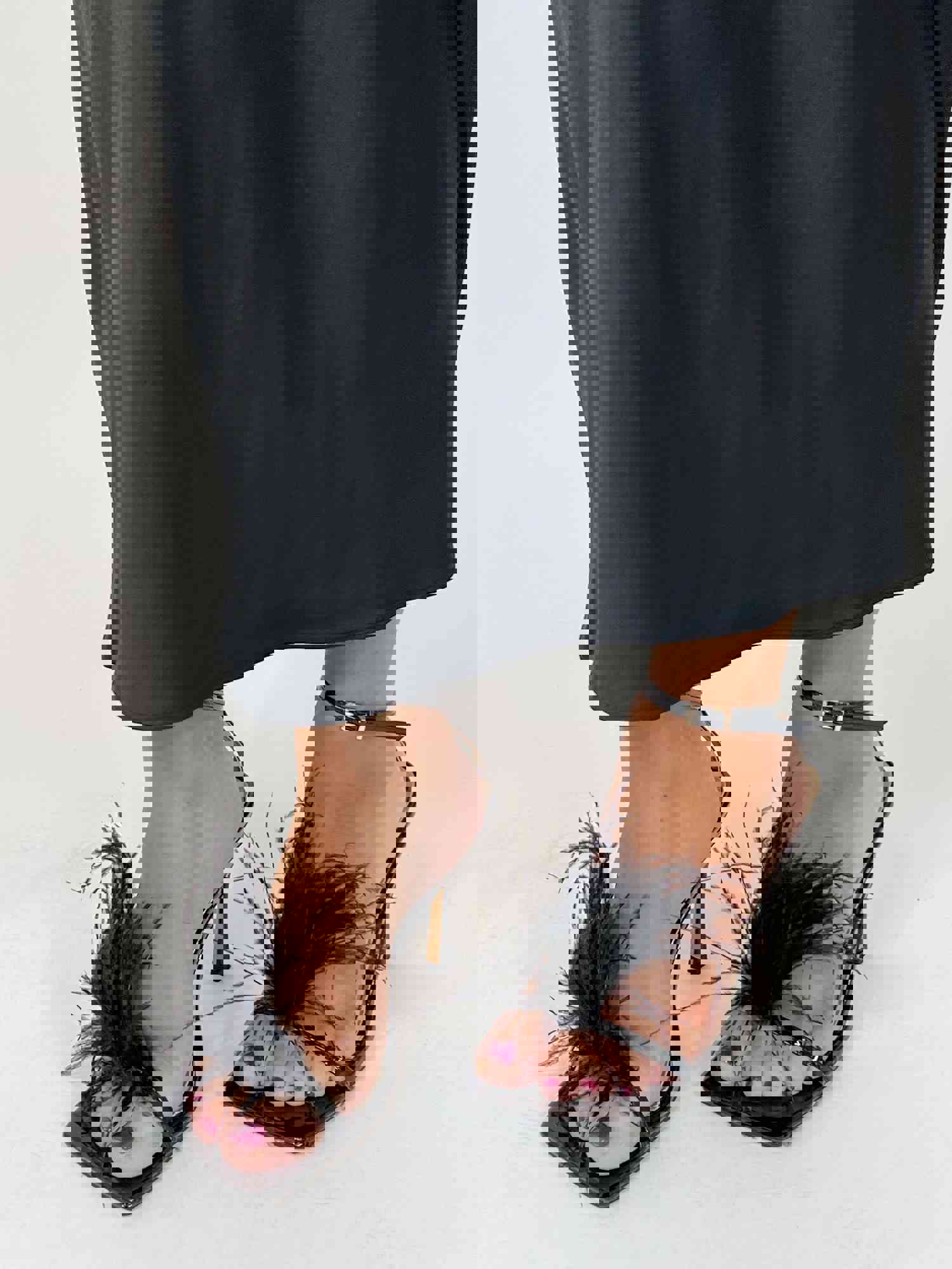 Feather Party Heel - Black