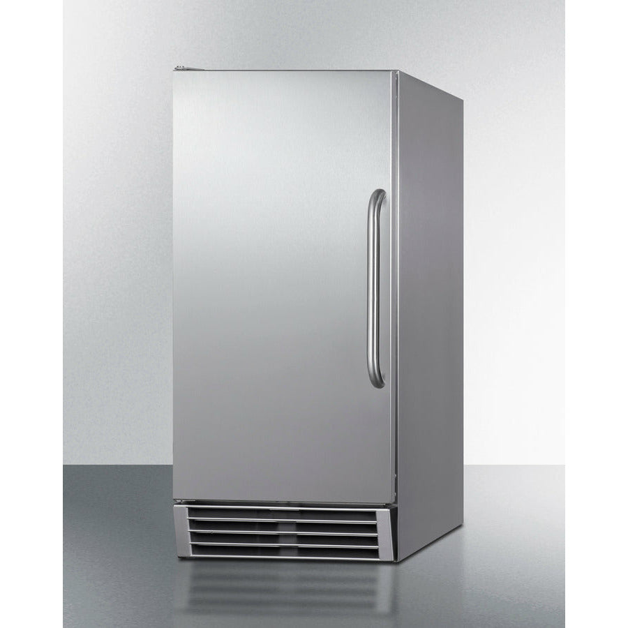 Summit 15 Clear Ice Maker - 50 lb Daily Production, Stainless Steel, Energy Star Certified