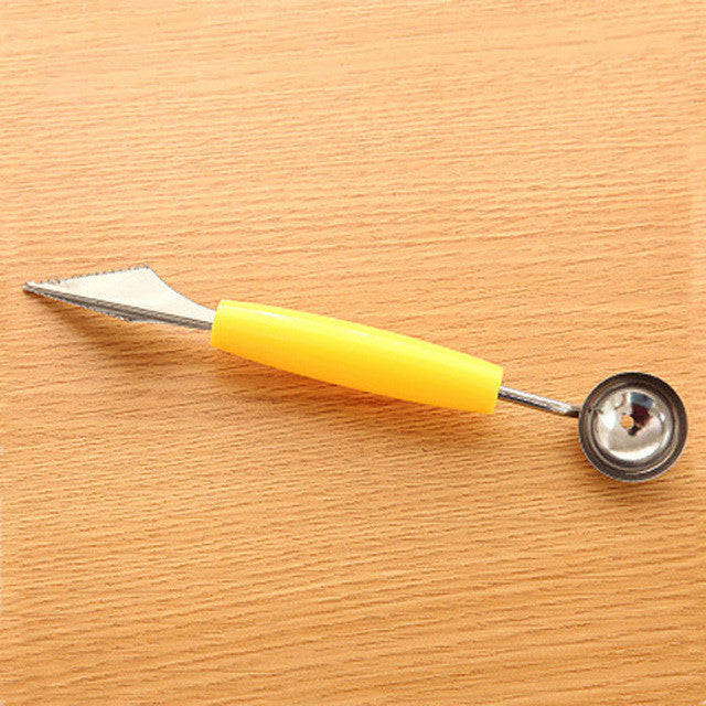 Multi-Functional Stainless Steel Fruit Carving Ice Cream Scoop Spoon - Kitchen Gadget