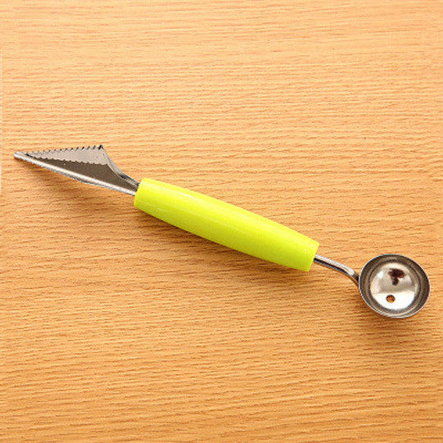 Multi-Functional Stainless Steel Fruit Carving Ice Cream Scoop Spoon - Kitchen Gadget