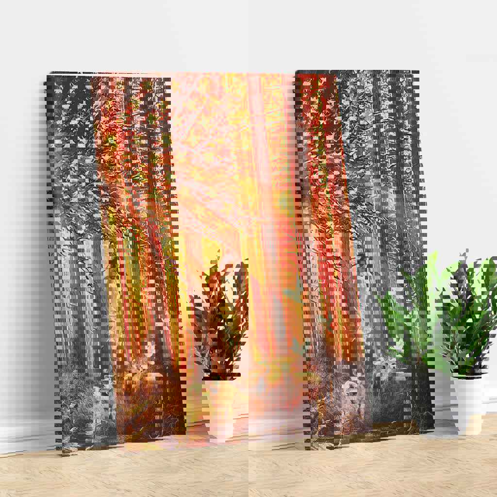 Jesus Canvas Print - Walking with the Lambs - Wall Art