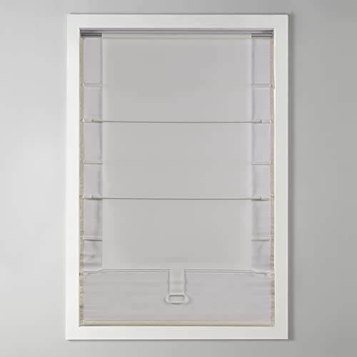 Madison Park Como Taupe Cordless Roman Shades - Room Darkening, Thermal Insulated Window Treatment