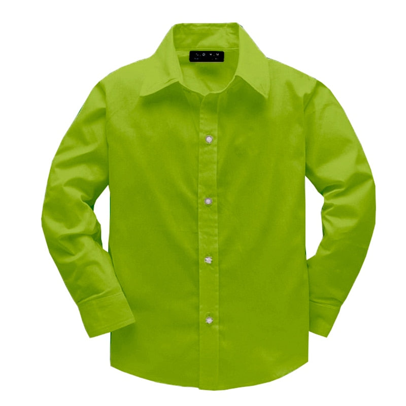 Spring & Autumn Pure Cotton Shirt for Boys - Casual Long Sleeve Baby Shirt