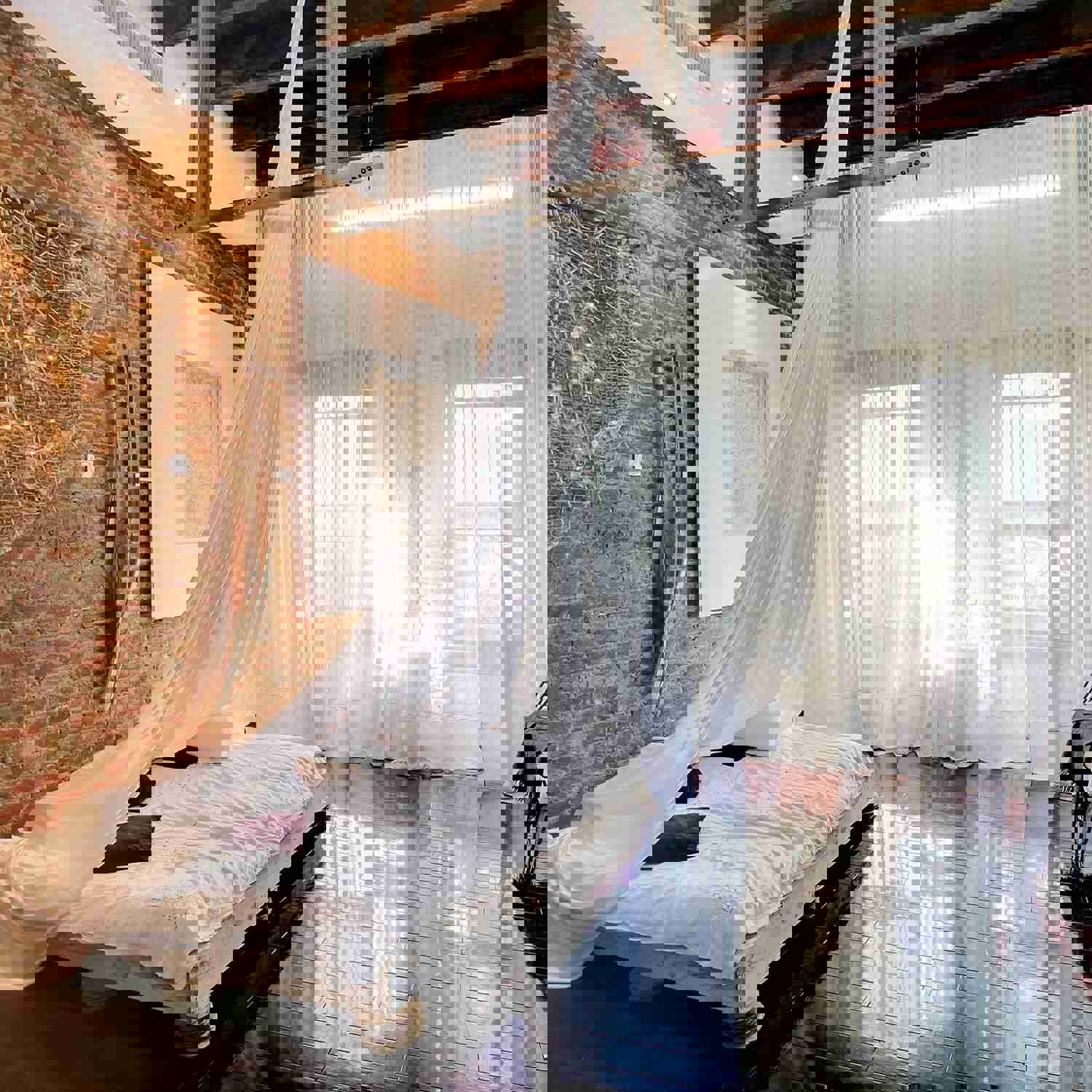 Sheer Fire Retardant Ceiling Drape Curtain Panels 10ftx20ft