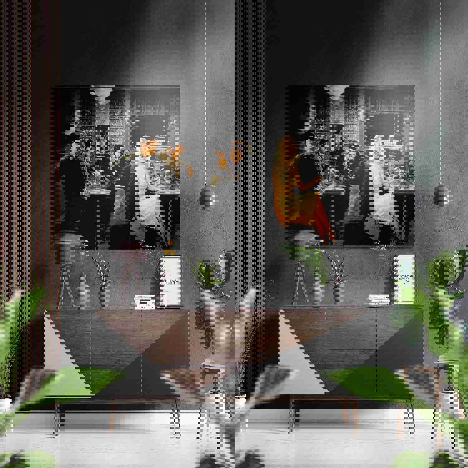 Marilyn, Elvis, Humphrey, James Brushed Aluminium Dibond Wall Art