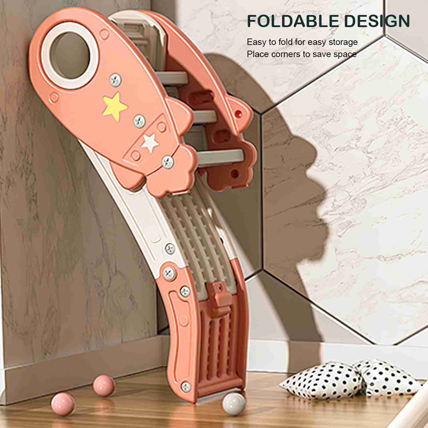 Toddler Slide Climber Set - Indoor Outdoor 3 Steps Freestanding Children's Slide