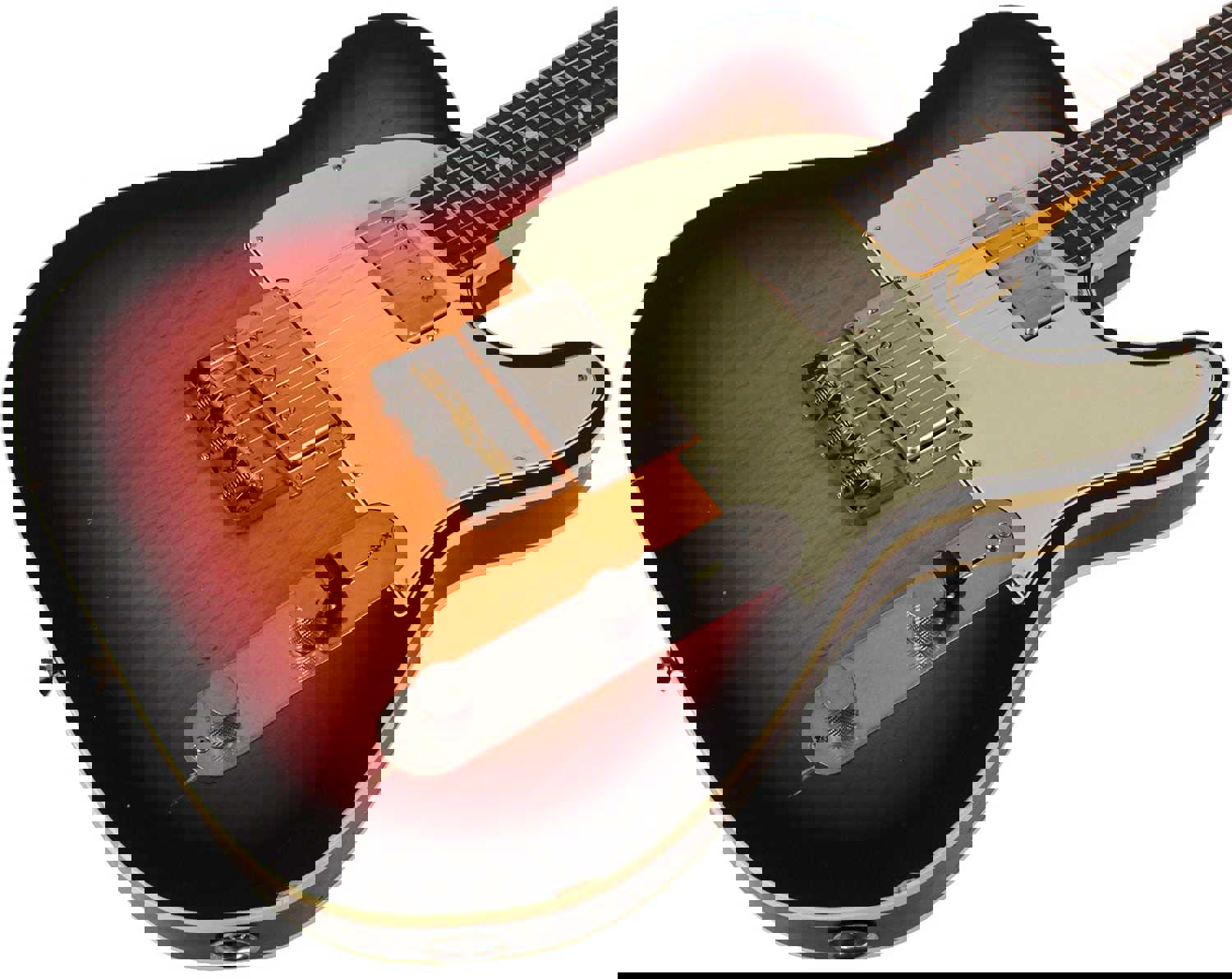 Nash T-2HB Guitar, Double Bound, 3 Tone Sunburst, Light Aging