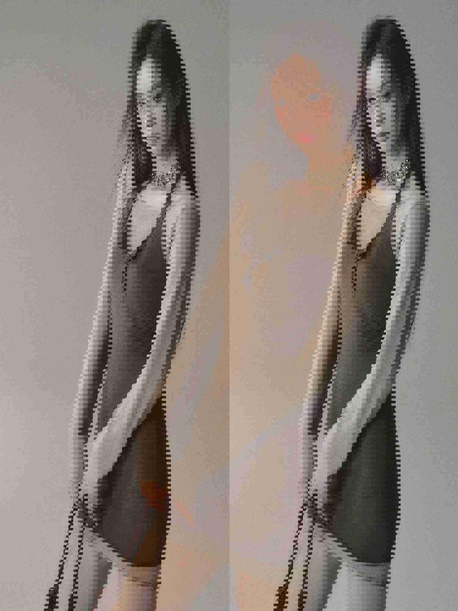 2-in-1 Neck Wool Knit Sweater