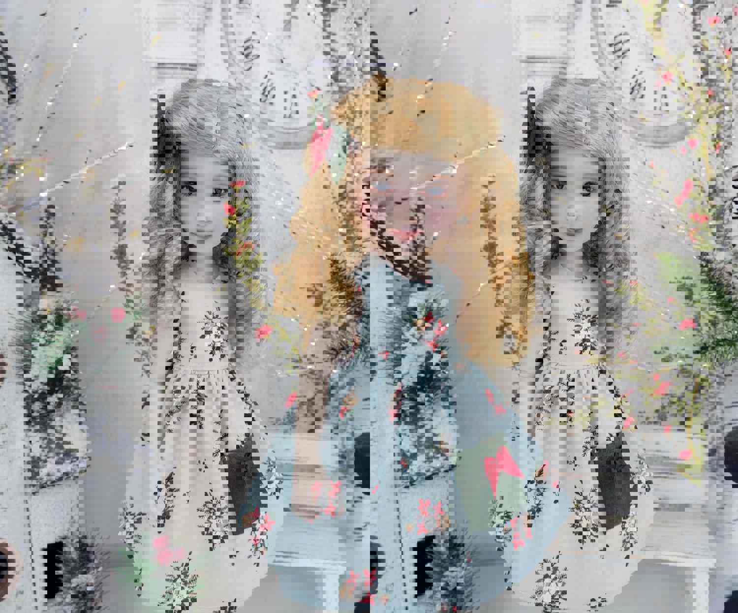 Winterland Bouquet - Dress with Sweater & Boots for Ruby Red Fashion Friends Doll