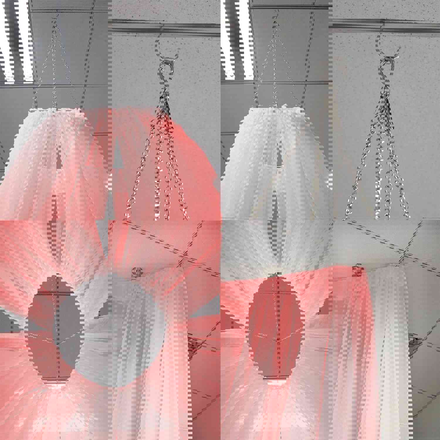 Sheer Fire Retardant Ceiling Drape Curtain Panels 10ftx20ft