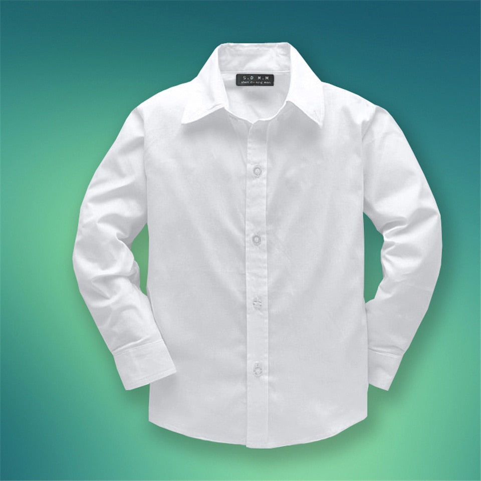 Spring & Autumn Pure Cotton Shirt for Boys - Casual Long Sleeve Baby Shirt