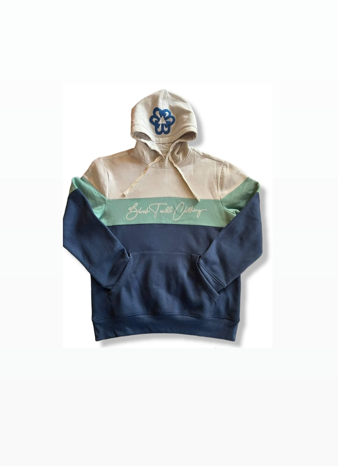 Baby Blue Pyramid Colorblock Hoodie