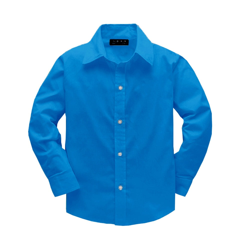 Spring & Autumn Pure Cotton Shirt for Boys - Casual Long Sleeve Baby Shirt