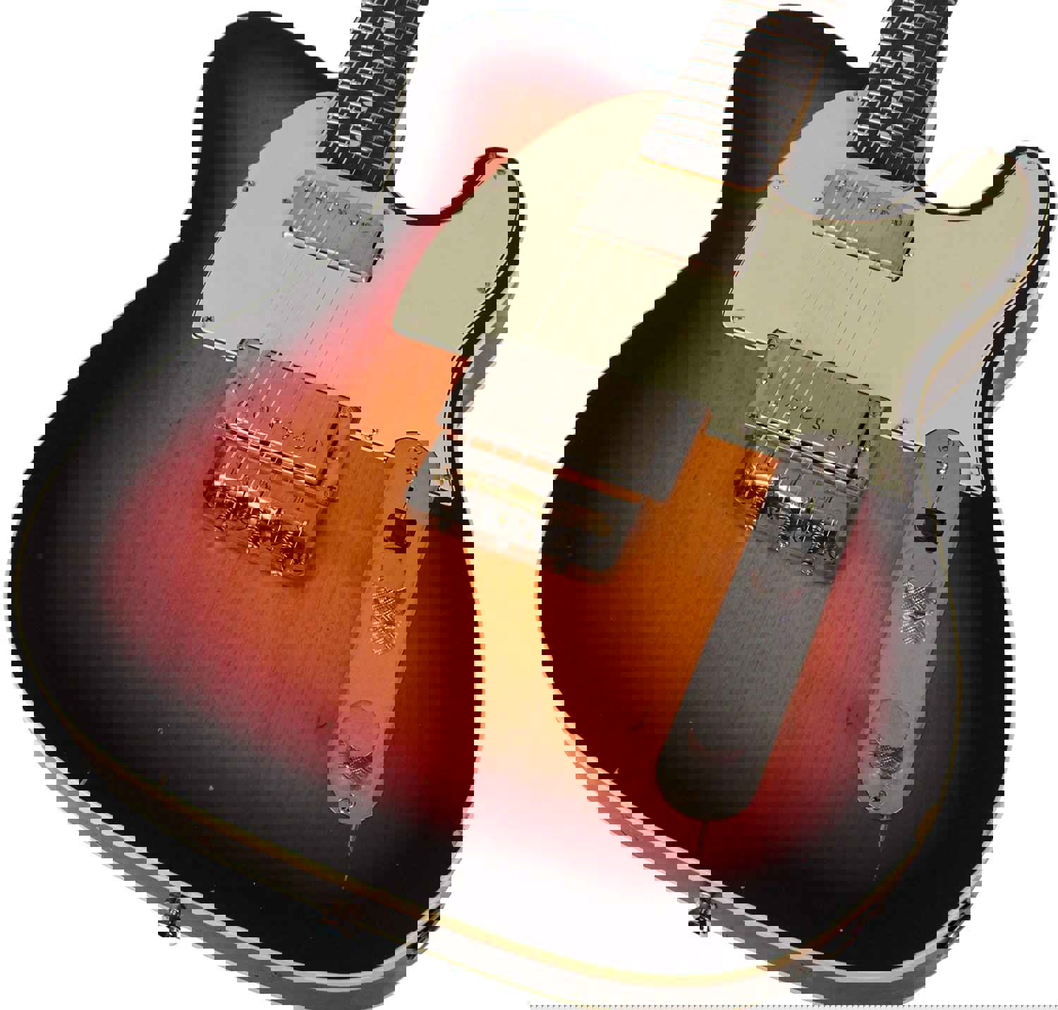 Nash T-2HB Guitar, Double Bound, 3 Tone Sunburst, Light Aging