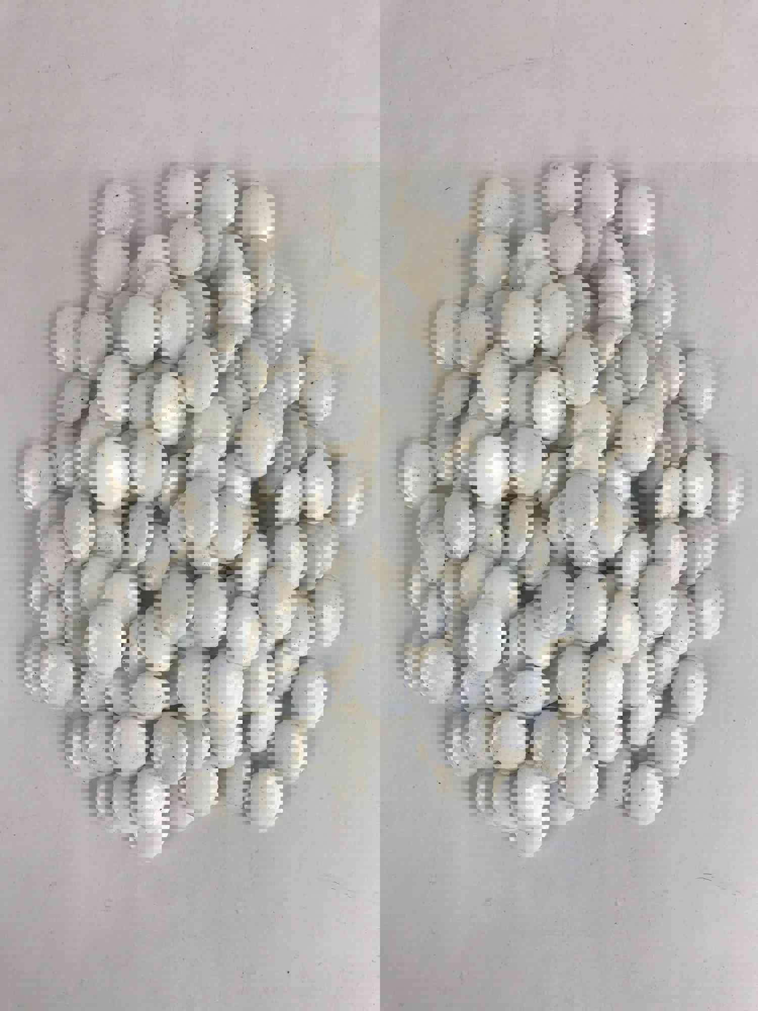 Vintage Japanese Go Stone Goishi Game Piece Complete Set with Wood Bowls