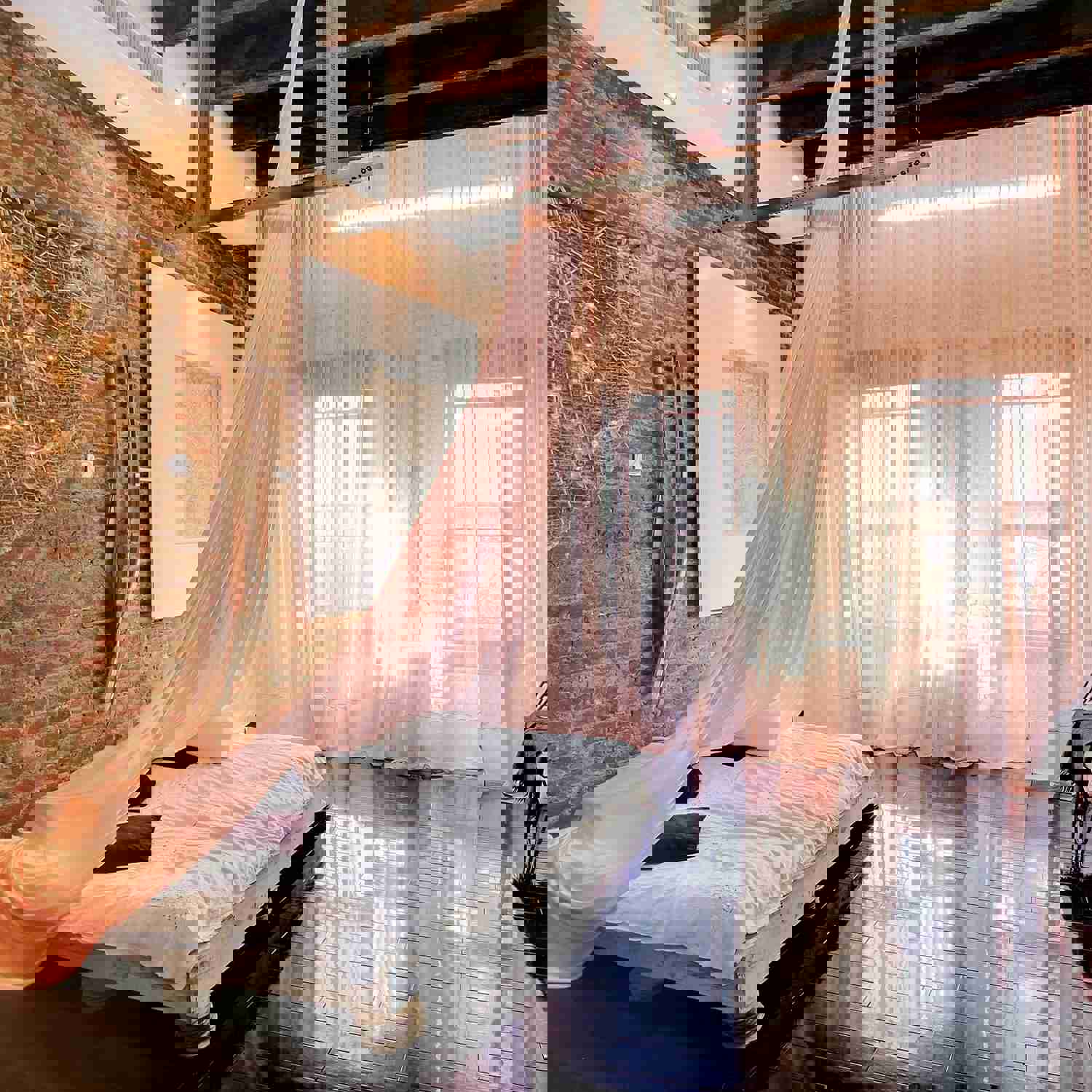 Sheer Fire Retardant Ceiling Drape Curtain Panels 10ftx20ft