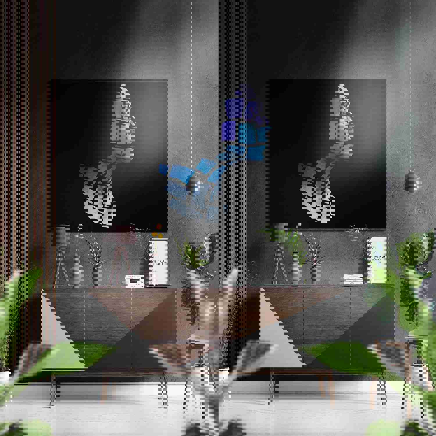 Patchwork Face Brushed Aluminium Dibond Wall Art