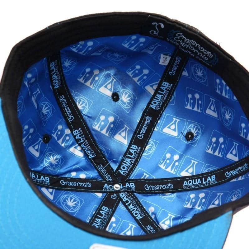 Grassroots x Aqua Lab Technologies Blue Hats - Premium Fitted Cap with Stash Pocket