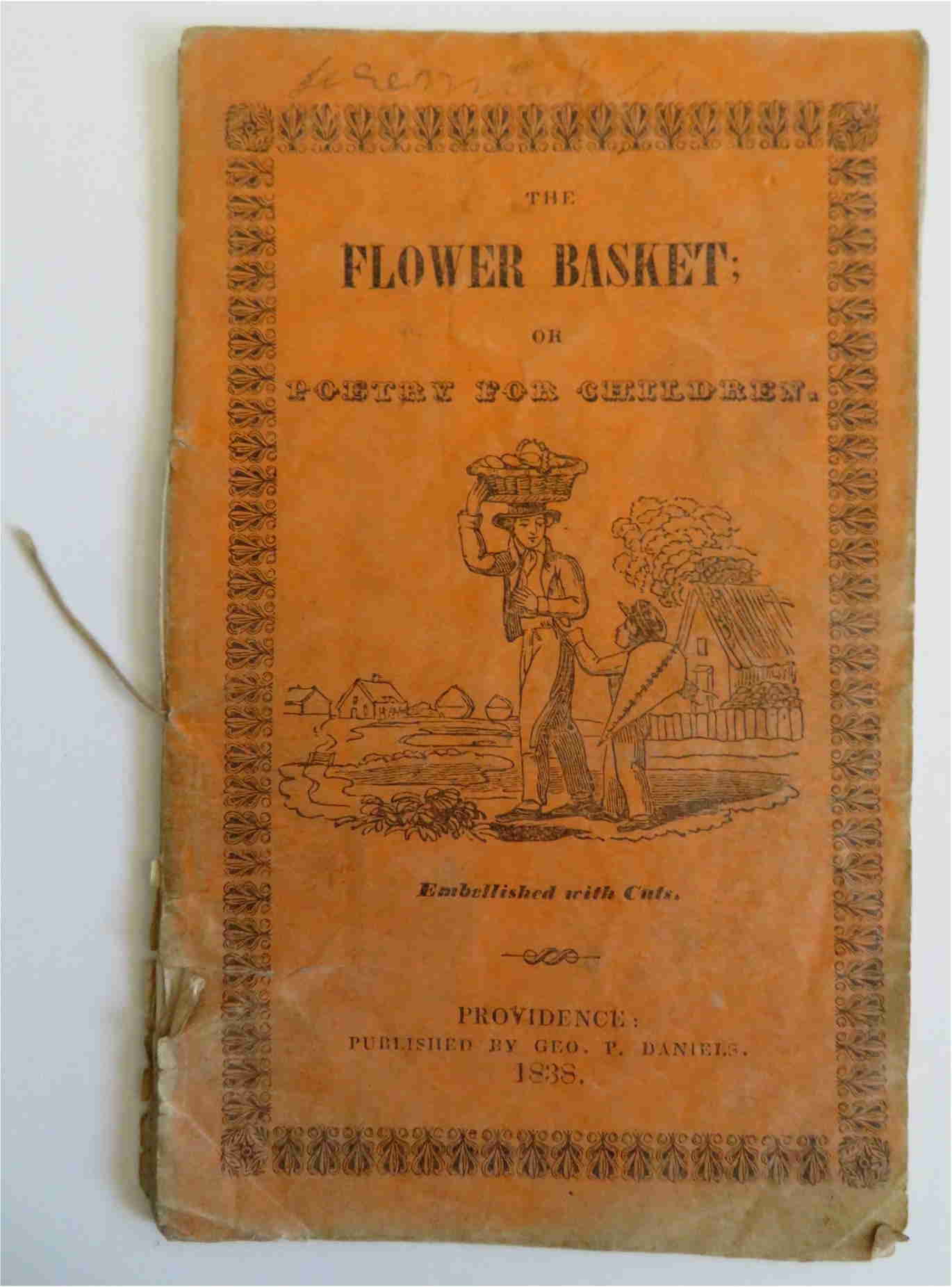 Flower Basket 1838 Woodblock Illustrations Children's Rare Poetry Chap Book