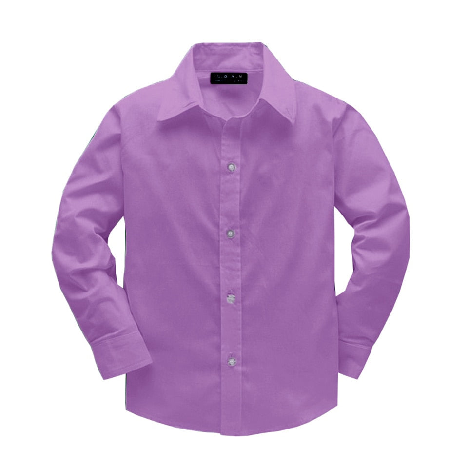 Spring & Autumn Pure Cotton Shirt for Boys - Casual Long Sleeve Baby Shirt
