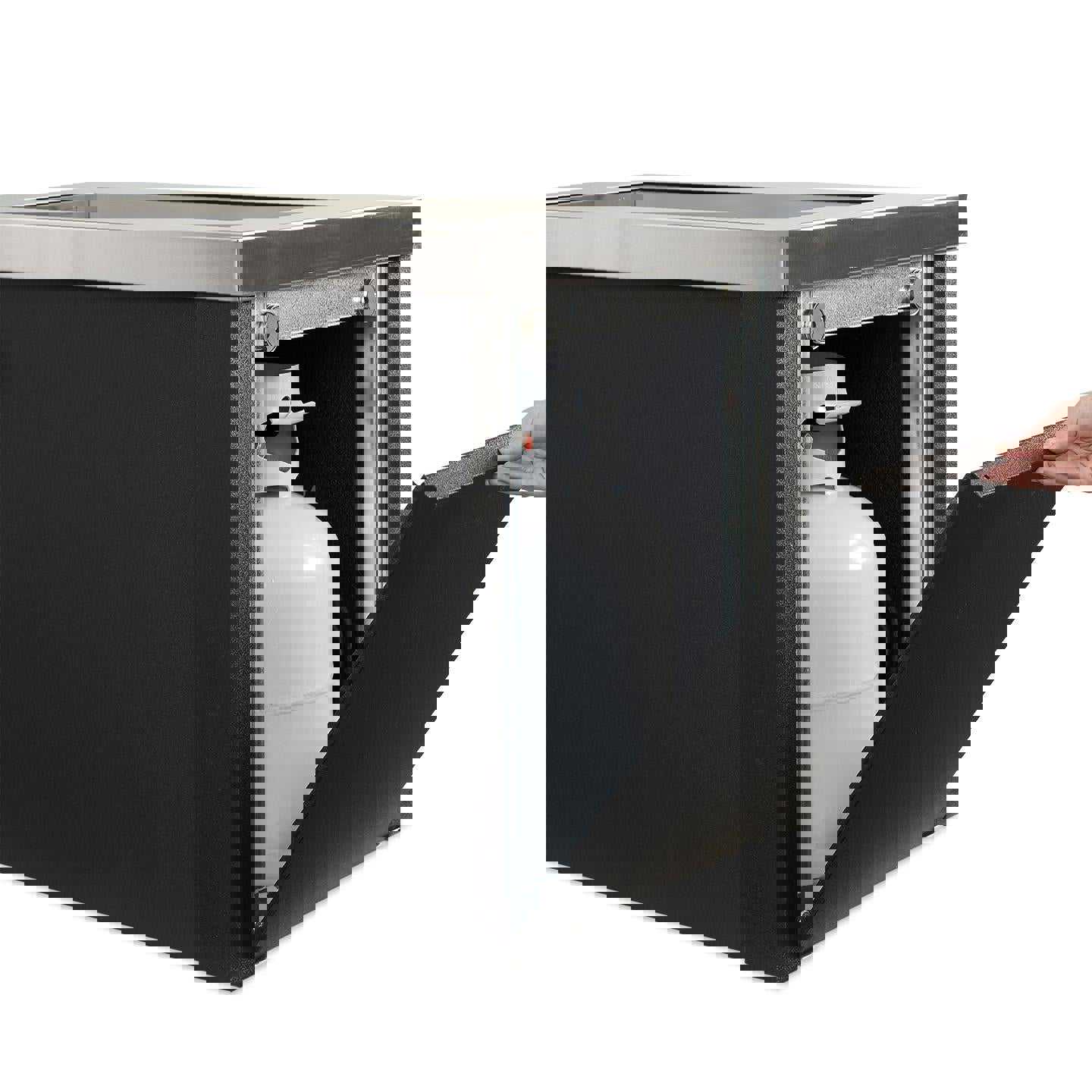 The Outdoor GreatRoom Company Stainless Steel Providence Rectangular Gas Fire Pit Table | PROV-1224-SS