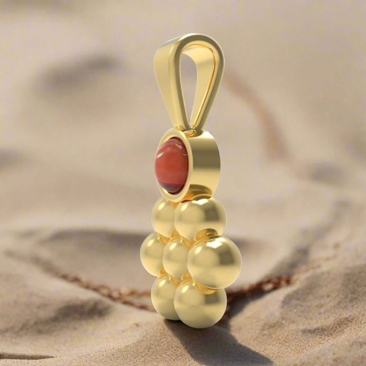 Domitia Pendant - Ancient Roman Inspired Jewelry with Cabochon Gemstone