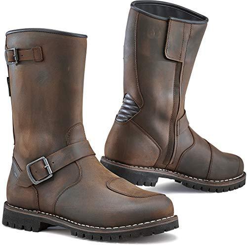 TCX 7096 Fuel Waterproof Vintage Brown Motorcycle Boots for Men - Size EU 46 / US 12