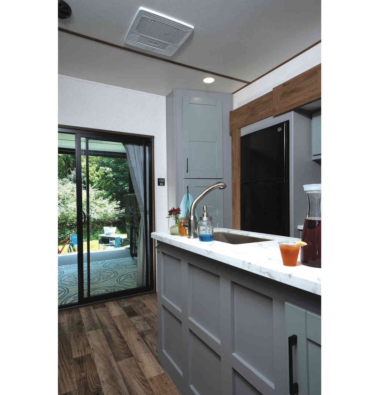 GE Appliances 9.8 Cu. Ft. 12 Volt DC Power Top-Freezer Refrigerator - Black