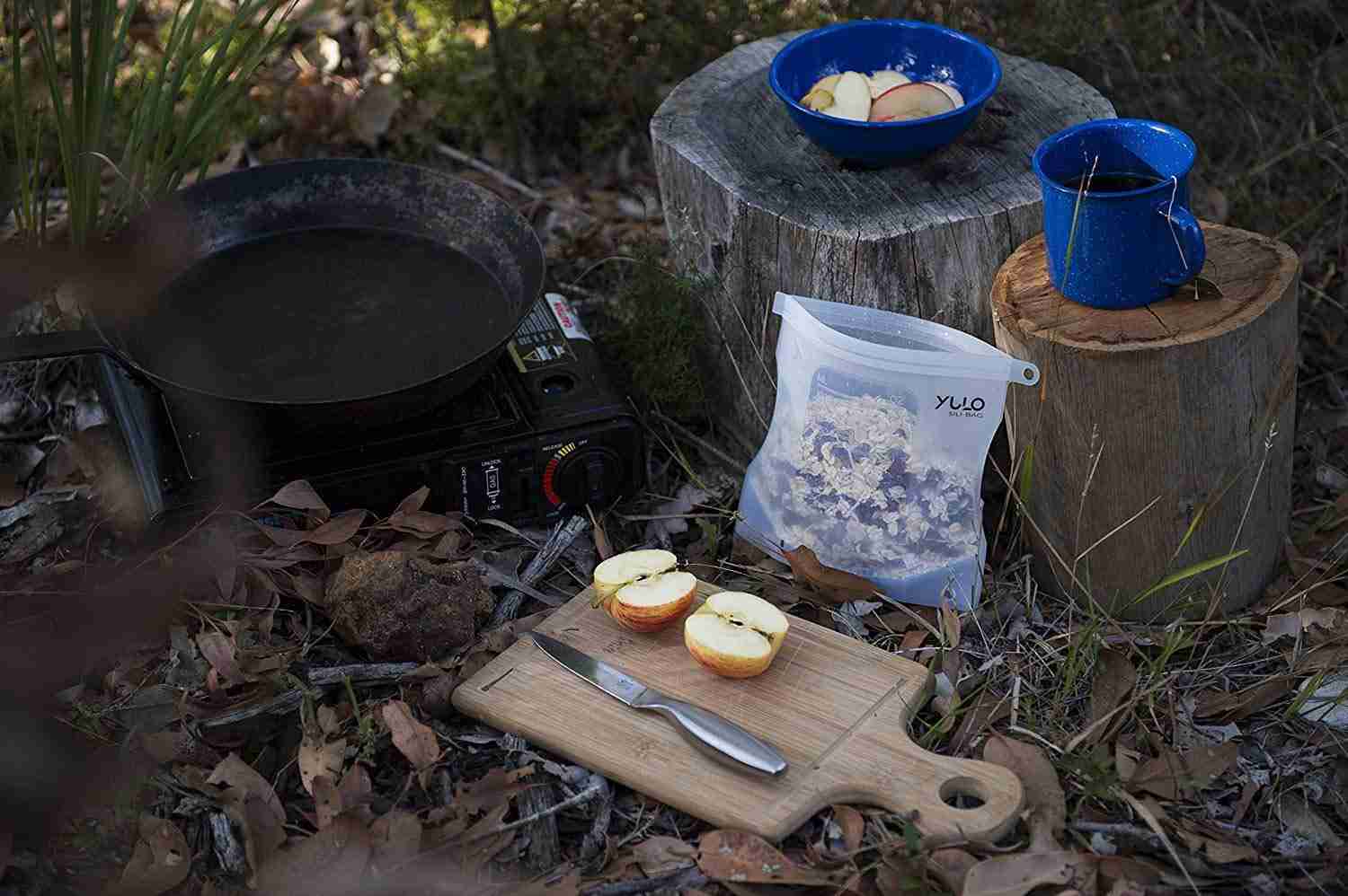 Yulo Sili-Bags Reusable Silicone Food Storage Bags (5 Pack) - Eco-Friendly & Airtight