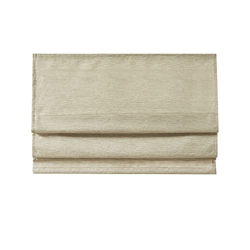 Madison Park Como Taupe Cordless Roman Shades - Room Darkening, Thermal Insulated Window Treatment