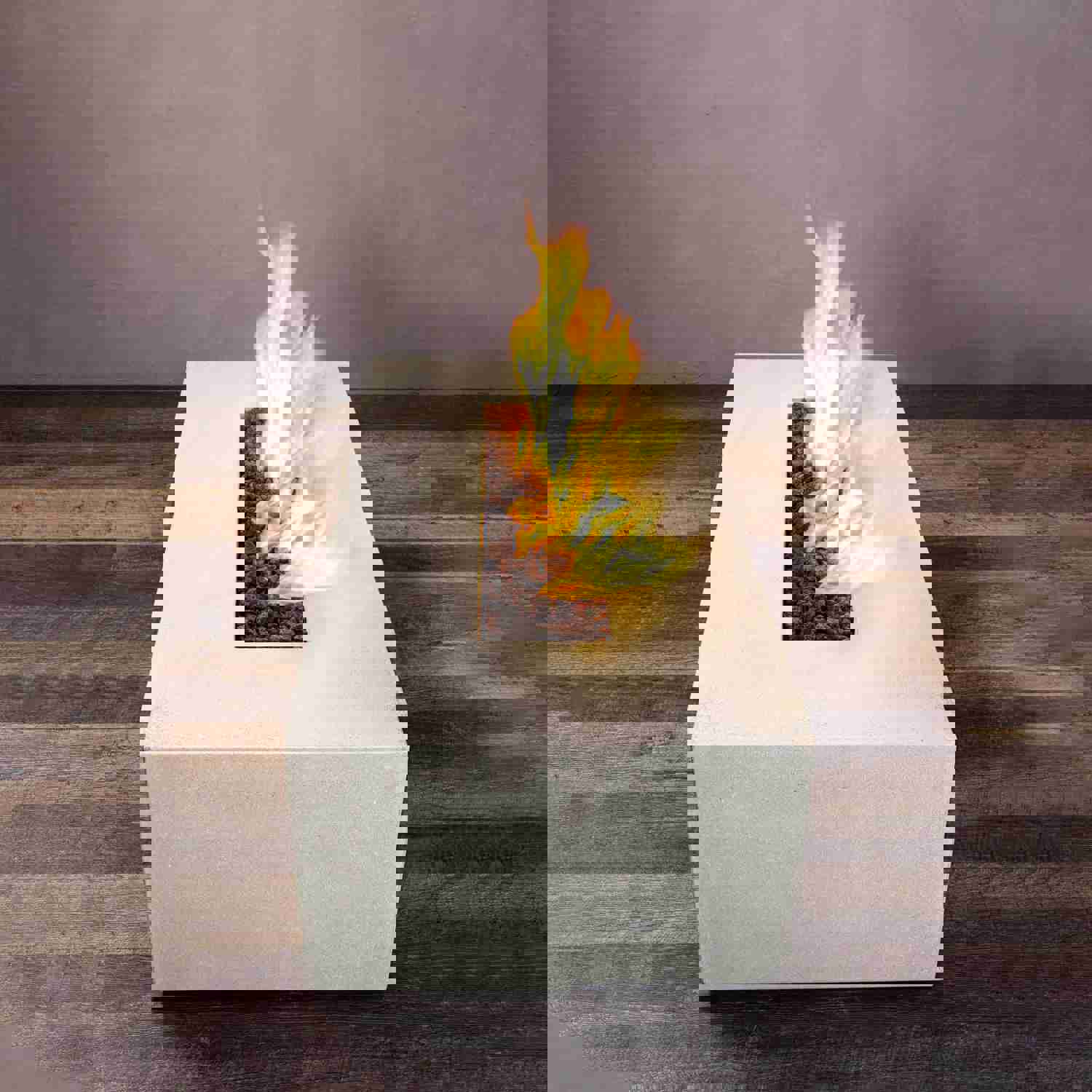 Starfire Designs Gravity 48 x 32 Rectangle Concrete Gas Fire Pit