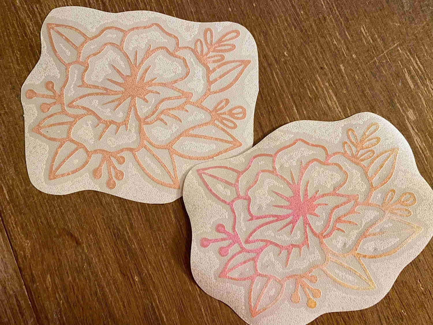 Floral Line Art Vinyl Decal for Various Smooth Surfaces