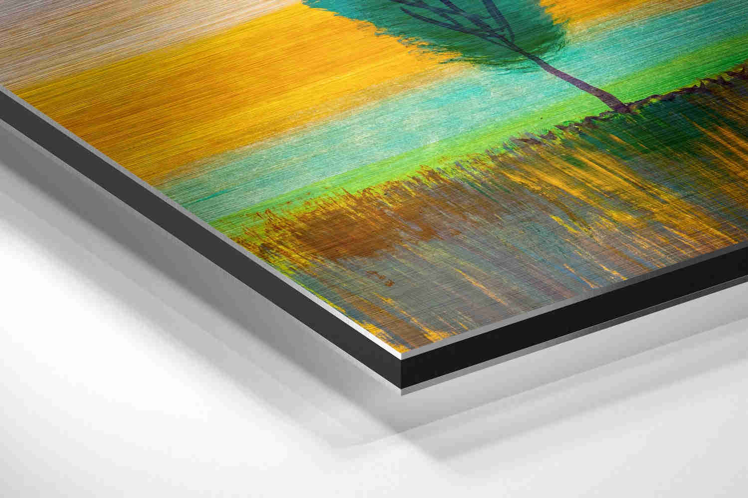 Trees of Colors Brushed Aluminium Dibond Wall Art