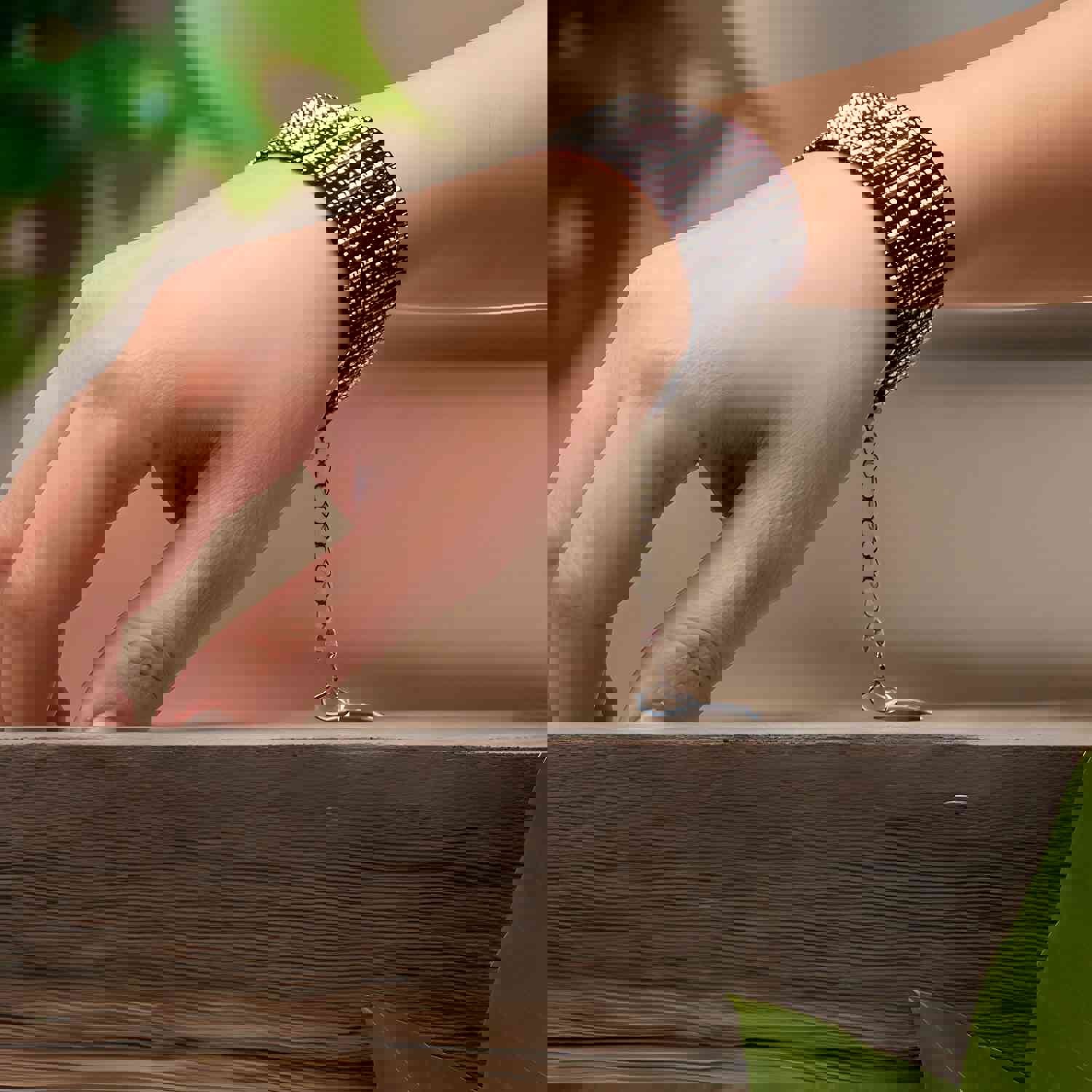 Handmade Armenian Geometric Bead Bracelet - Multicolour Interlocking Squares Design