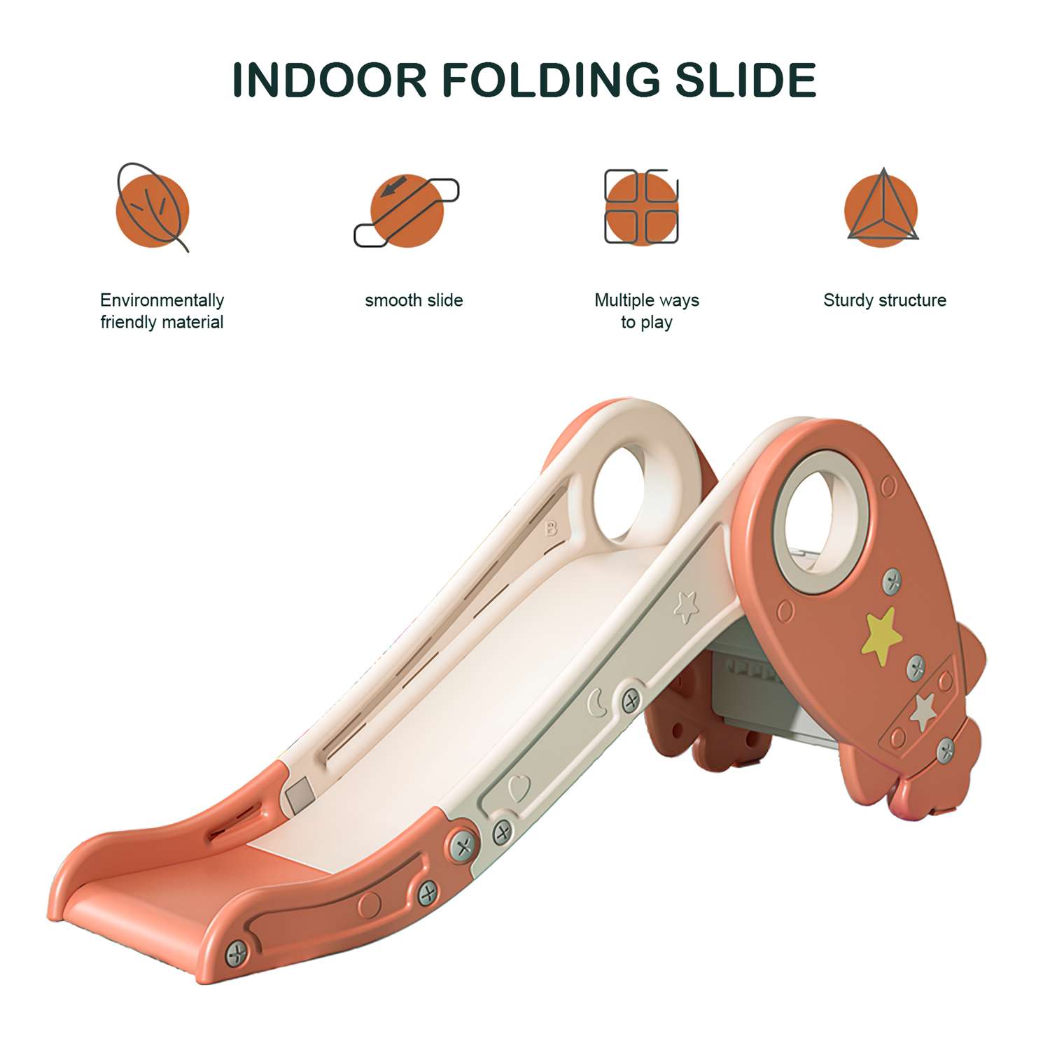 Toddler Slide Climber Set - Indoor Outdoor 3 Steps Freestanding Children's Slide