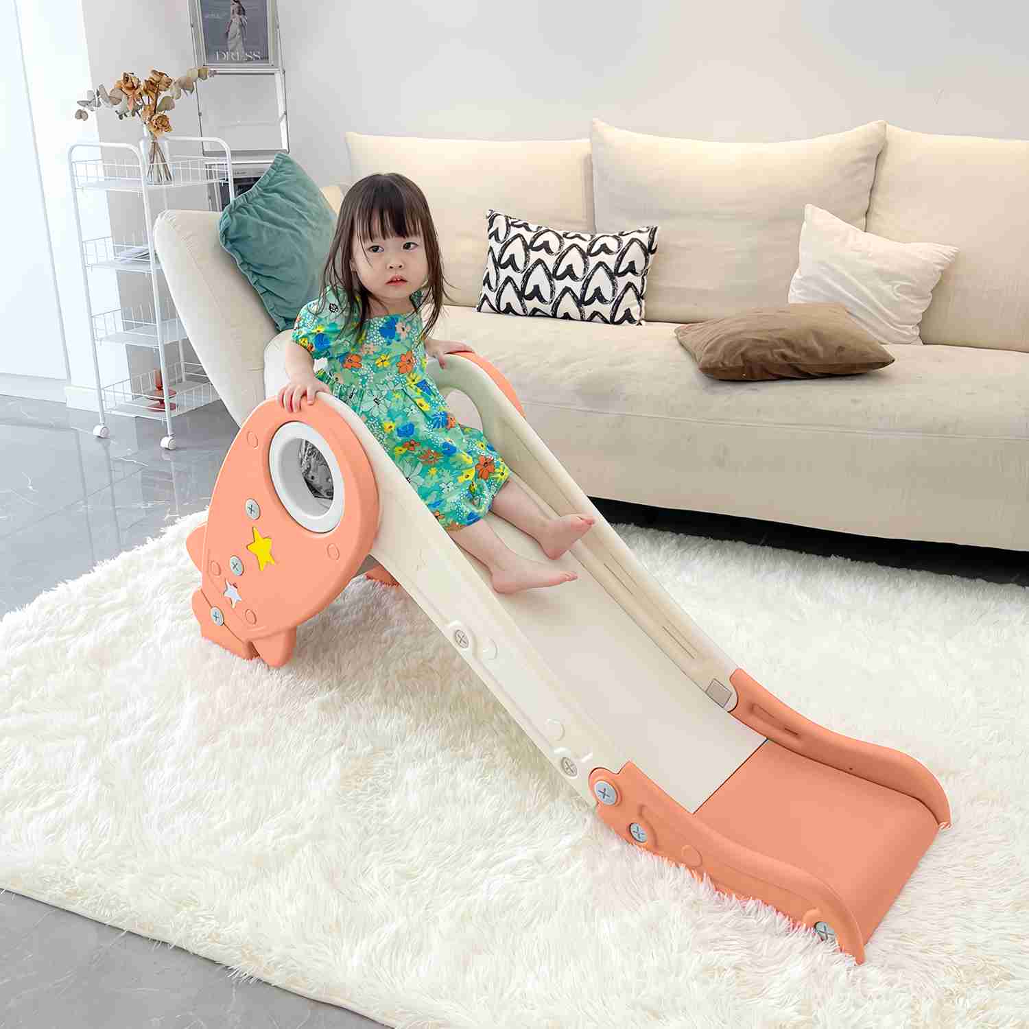 Toddler Slide Climber Set - Indoor Outdoor 3 Steps Freestanding Children's Slide