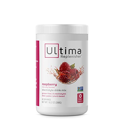 Ultima Replenisher Electrolyte Hydration Drink Mix - Raspberry Flavor (90 Servings)