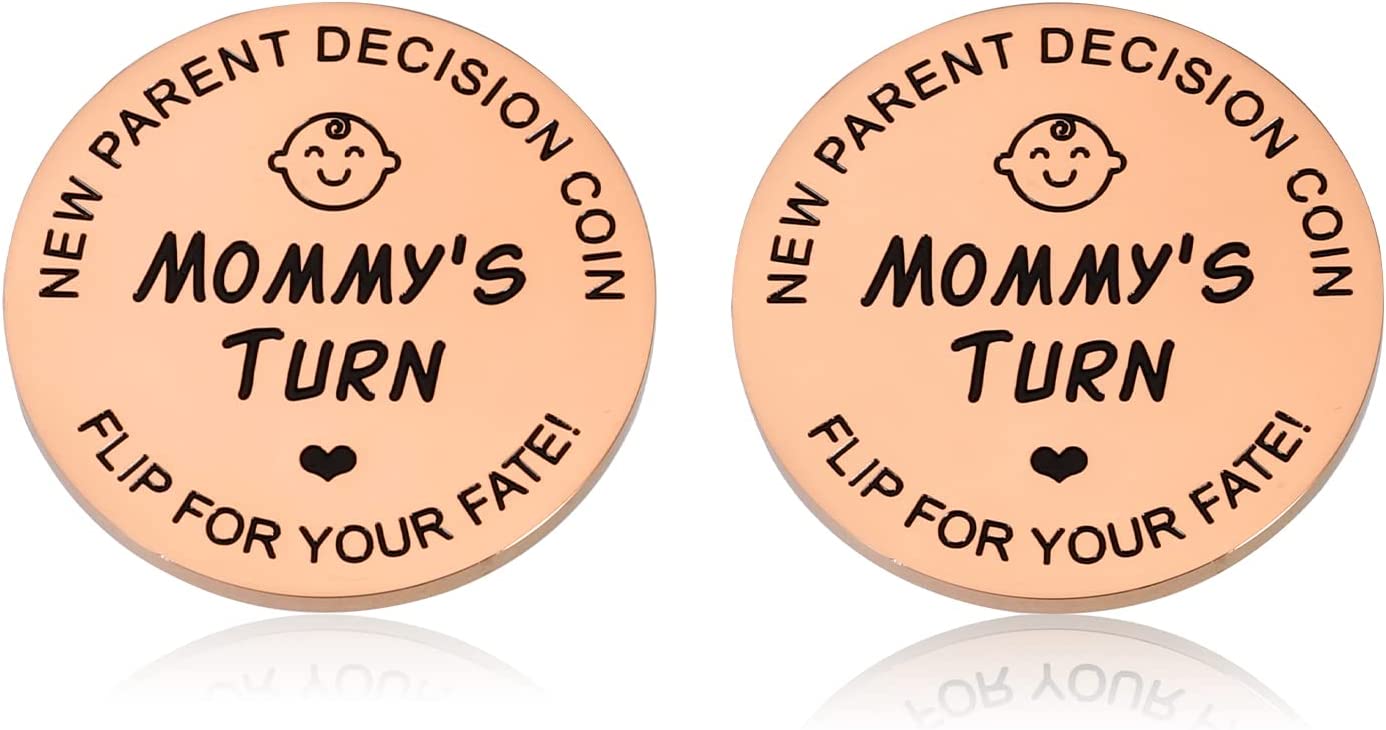 Doubled-Sided Prank Coin - Funny Gift for New Dads, Pregnancy Announcement Idea