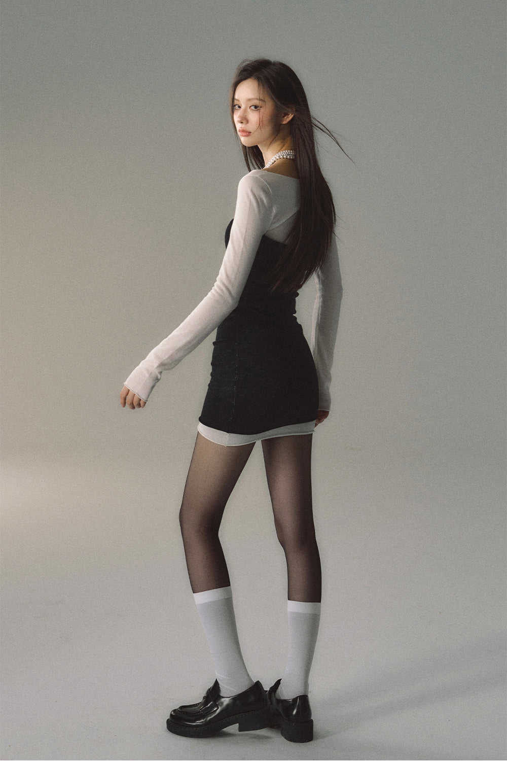 2-in-1 Neck Wool Knit Sweater