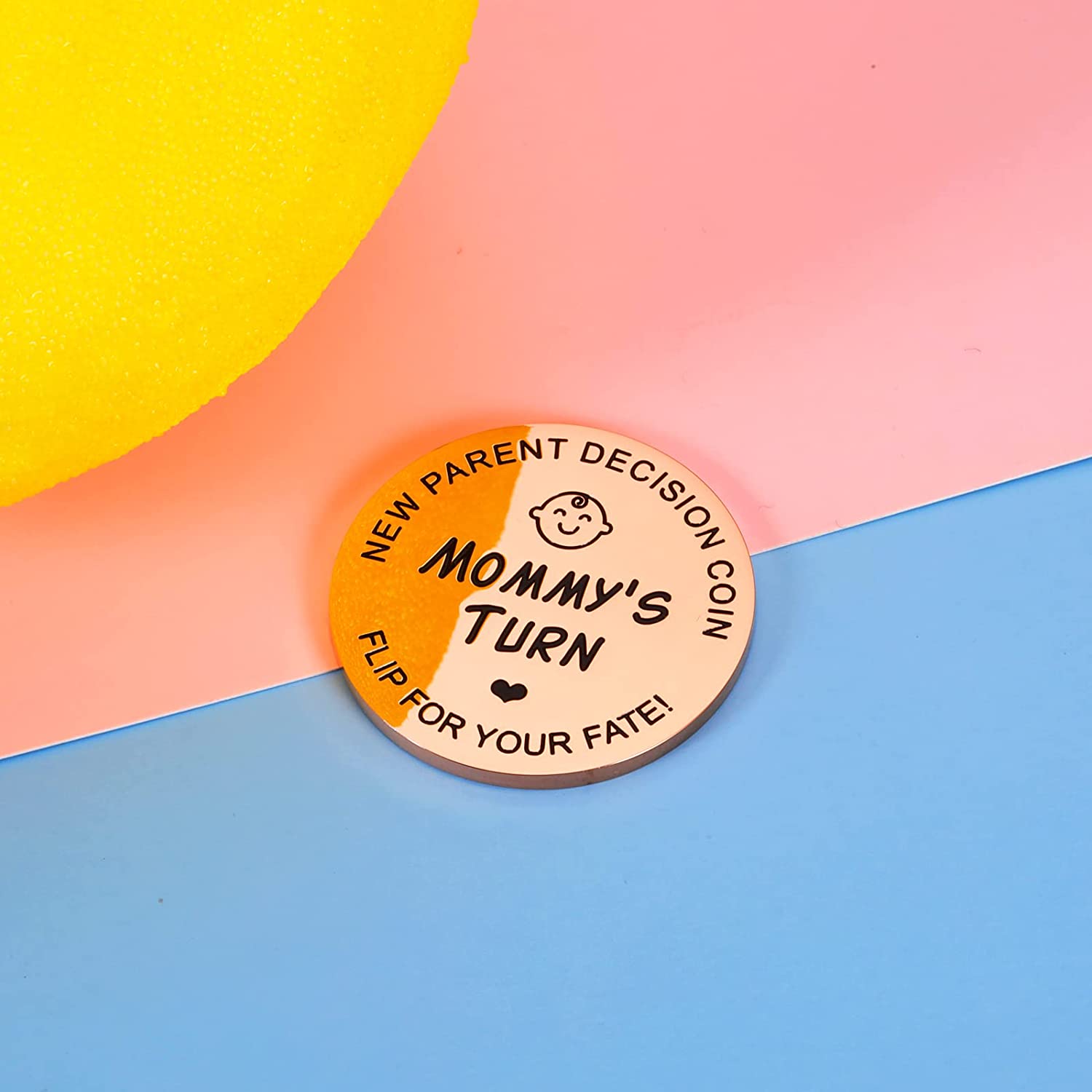 Doubled-Sided Prank Coin - Funny Gift for New Dads, Pregnancy Announcement Idea