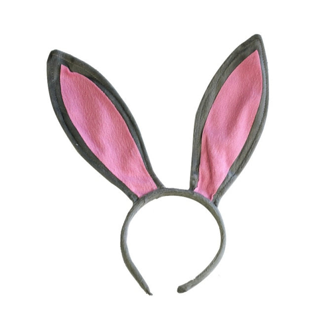 Fluffy Bunny Rabbit Ears Headband for Women and Girls - Plush Costume Hair Accessory