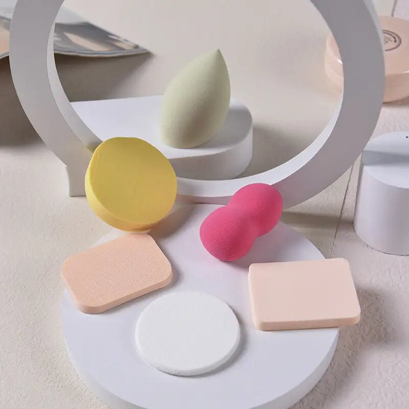 6pcs Makeup Sponge Set for Liquid, Cream, and Powder Foundation Application