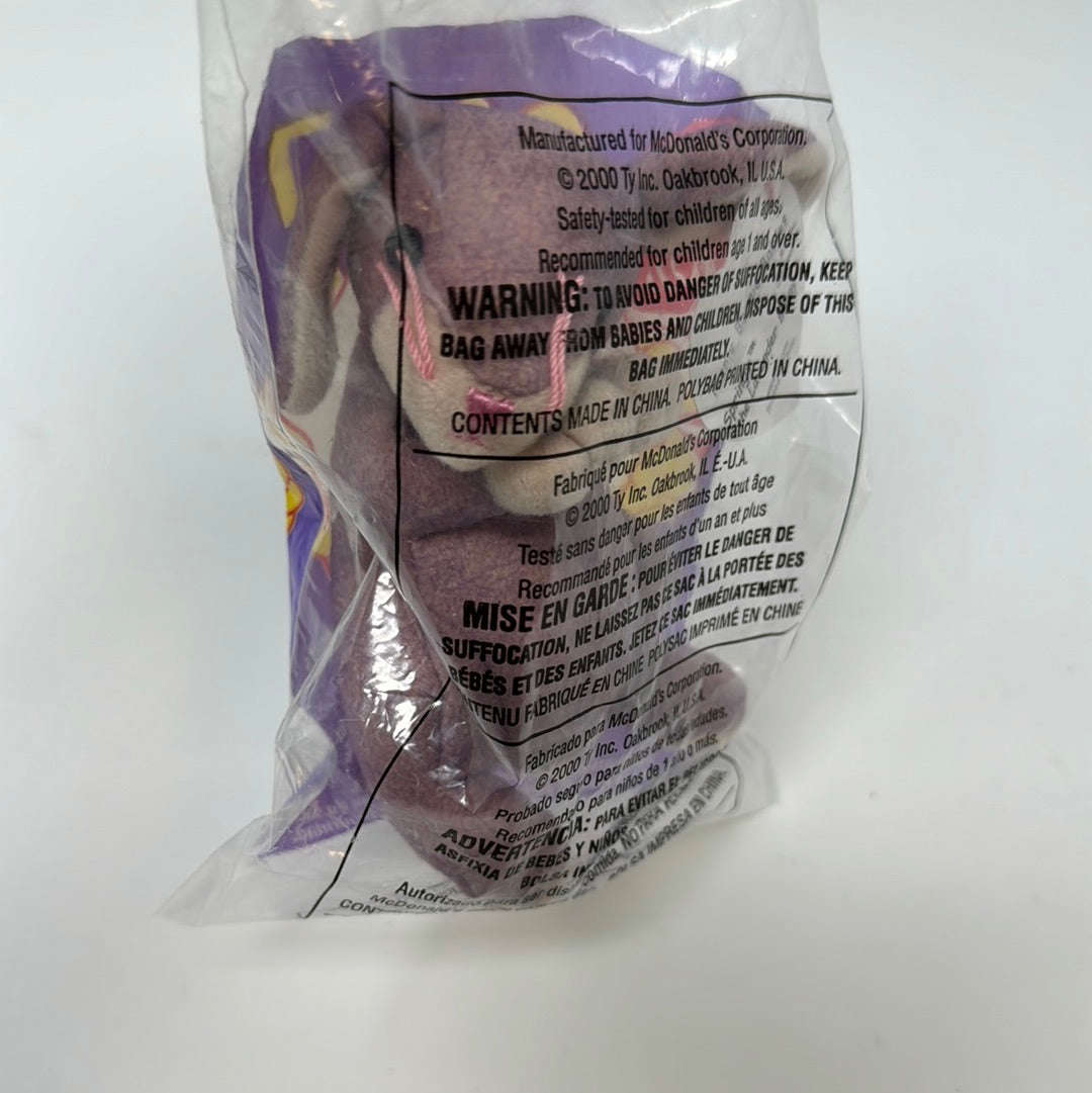 2000 McDonalds Happy Meal TY Springy The Lavender Bunny Beanie Baby Toy #17